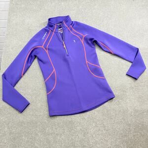 Sunice Womens Sml Megan SuperliteFX Stretch‎ Thermal Quarter Zip Pullover Purple